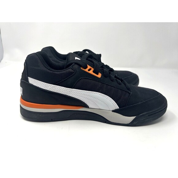 US Size 8 PUMA Palace Guard Black White Orange Men’s Basketball Sneaker Box Dmg main image 4